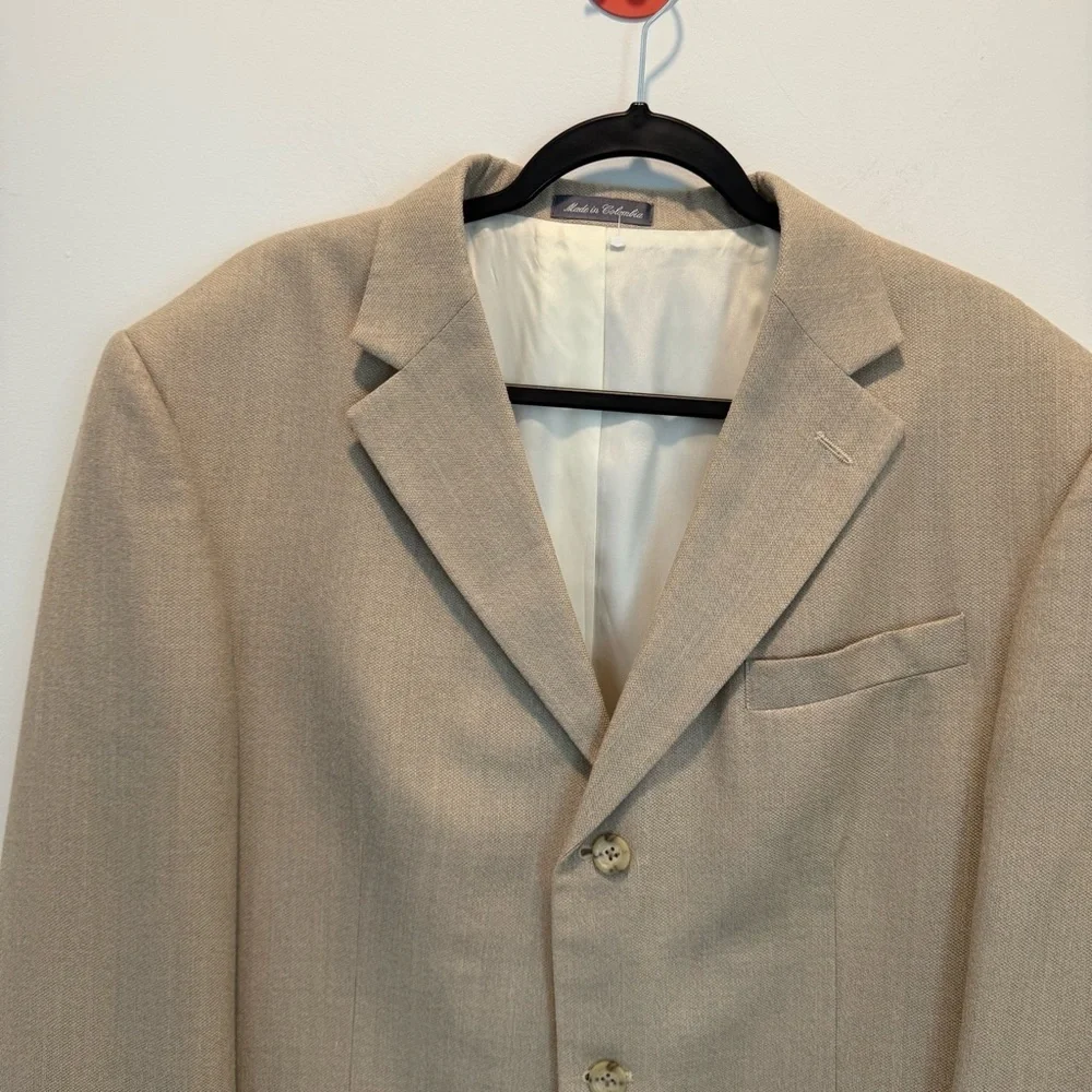 Oscar de la Renta Vintage Sport Coat Blazer in Wool Silk Blend Size 43 Regular